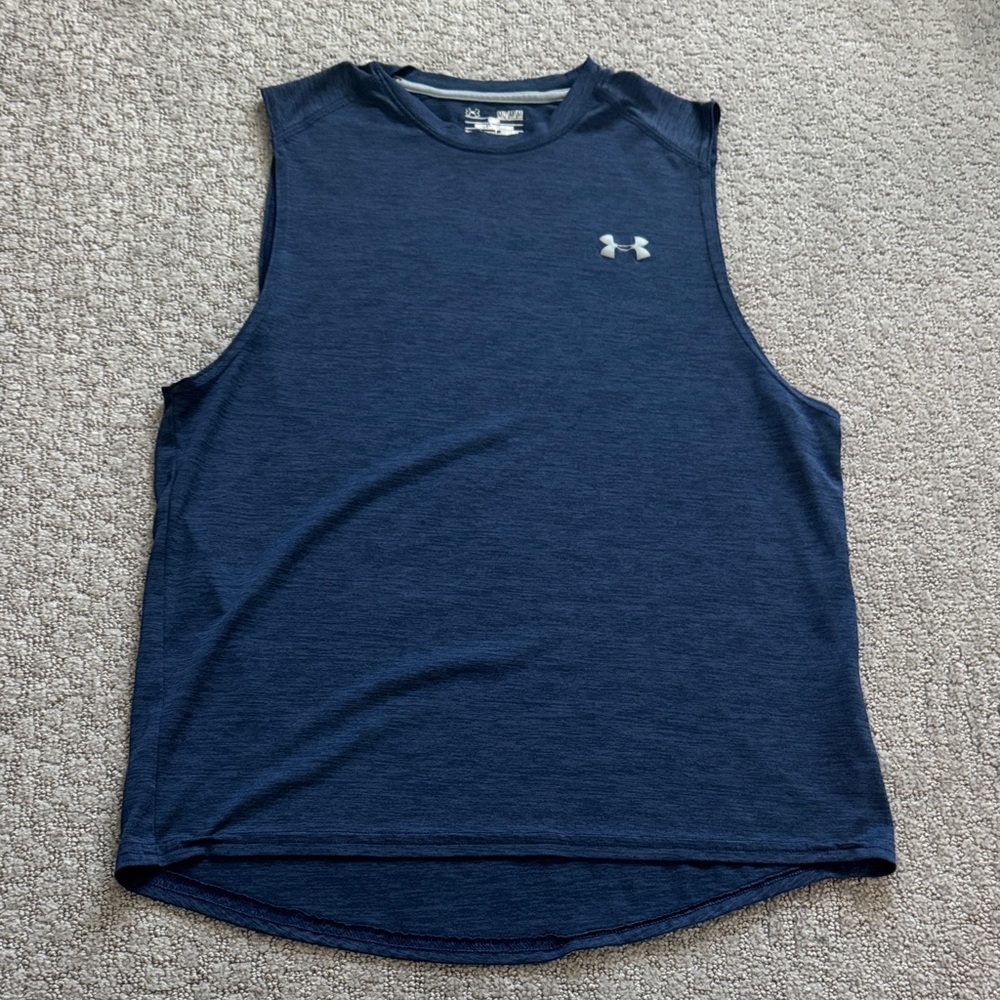 Under Armour Men’s Navy Blue Sleeveless Training Tank